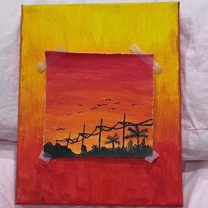 sunset painting 8x10 in.